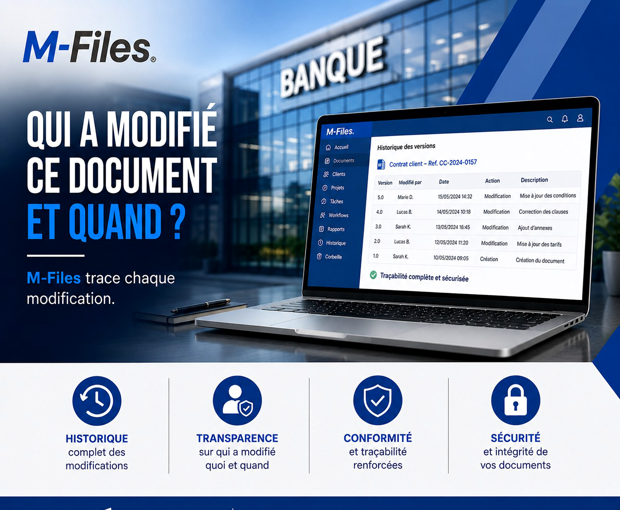 QUI A MODIFIÉ CE DOCUMENT, ET QUAND ?