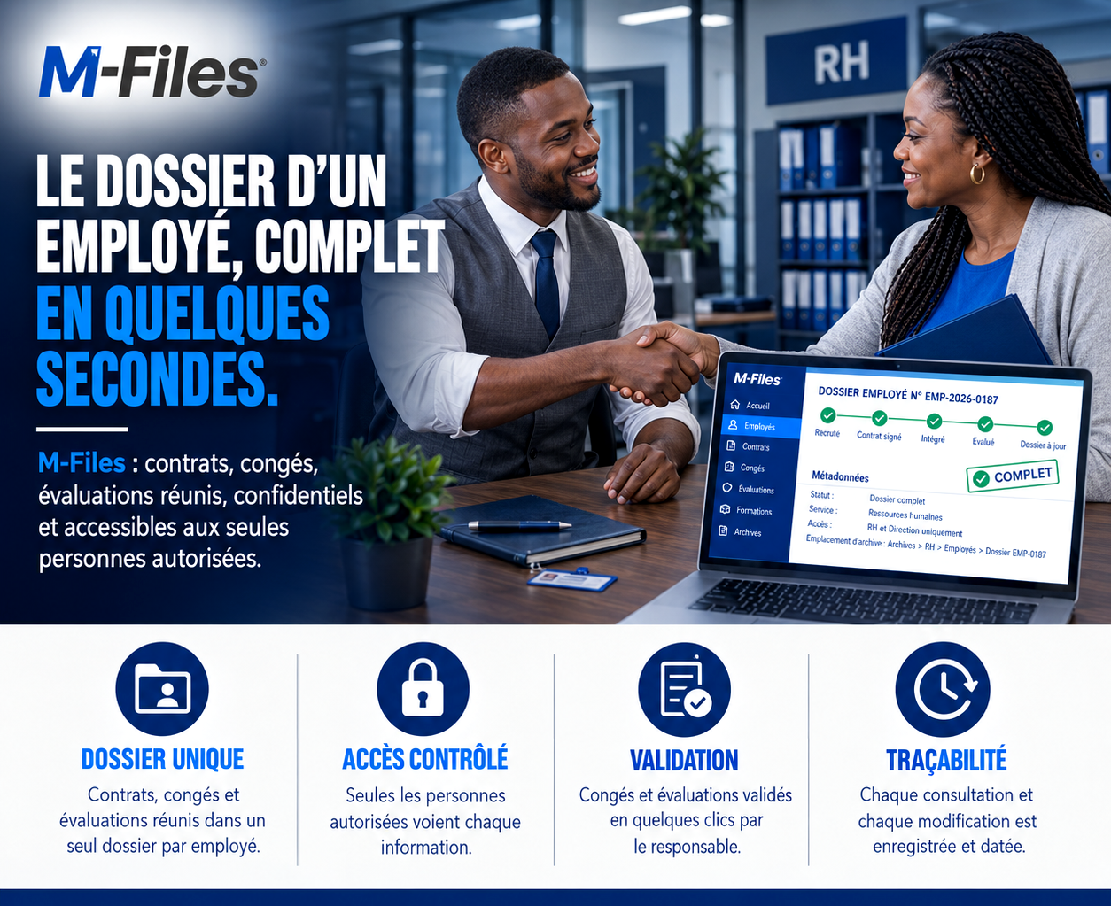 LE DOSSIER D’UN EMPLOYÉ, COMPLET EN QUELQUES SECONDES
