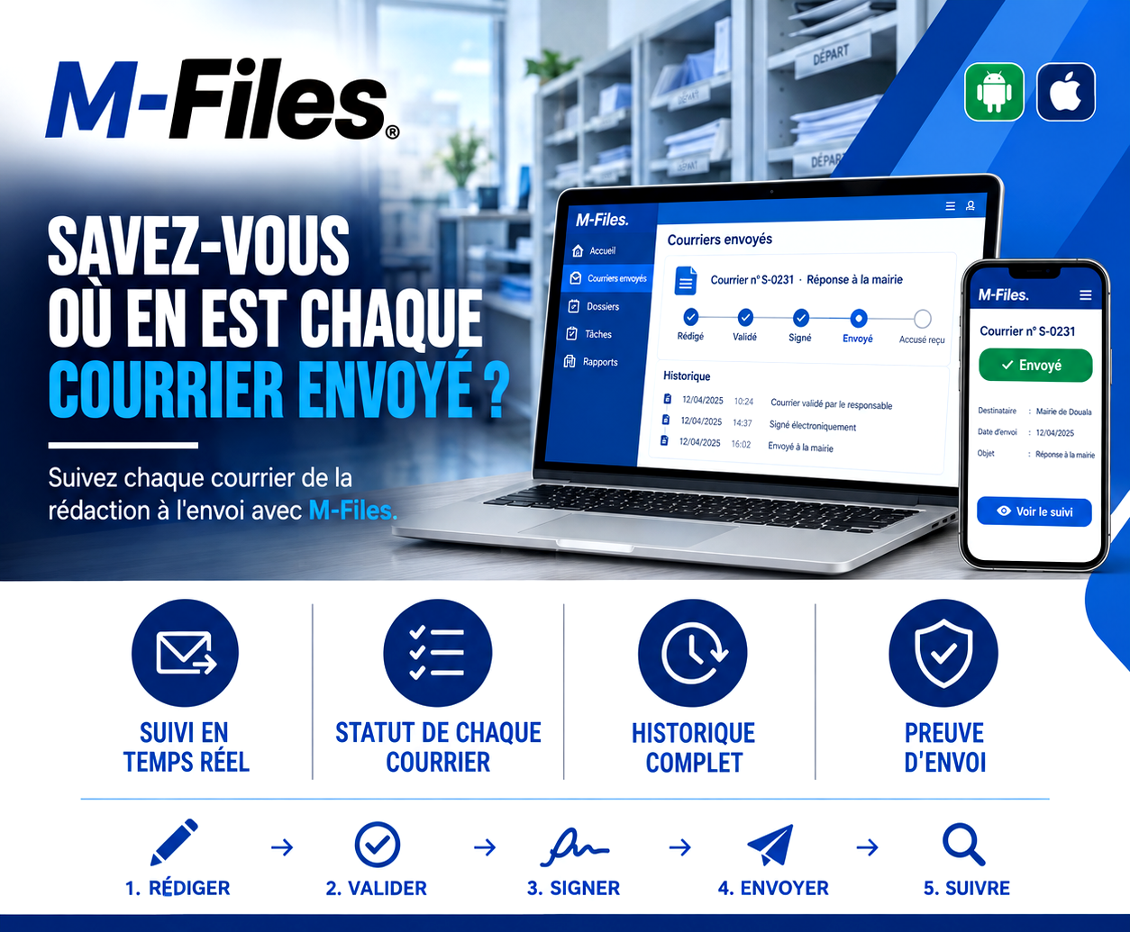 SAVEZ-VOUS OÙ EN EST CHAQUE COURRIER ENVOYÉ ?